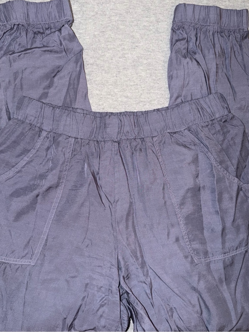 STATESIDE Lightweight Elastic Waist Pants in Dusty Purple